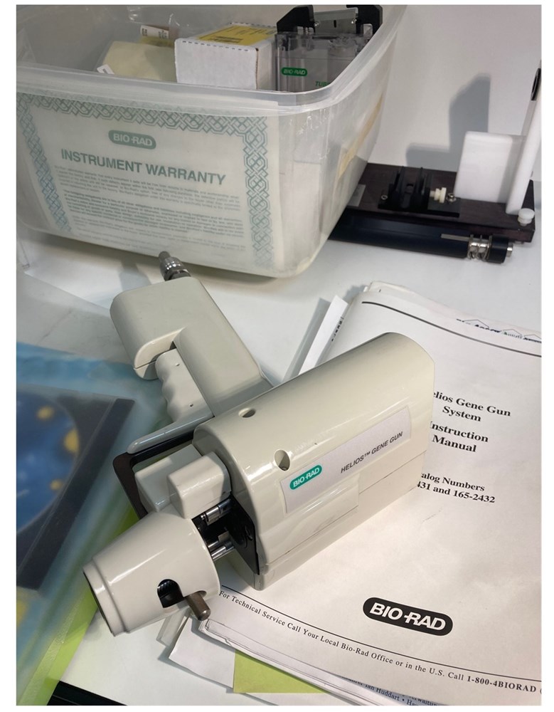 BioRad Helios Gene Gun System with consumables available on Warp It