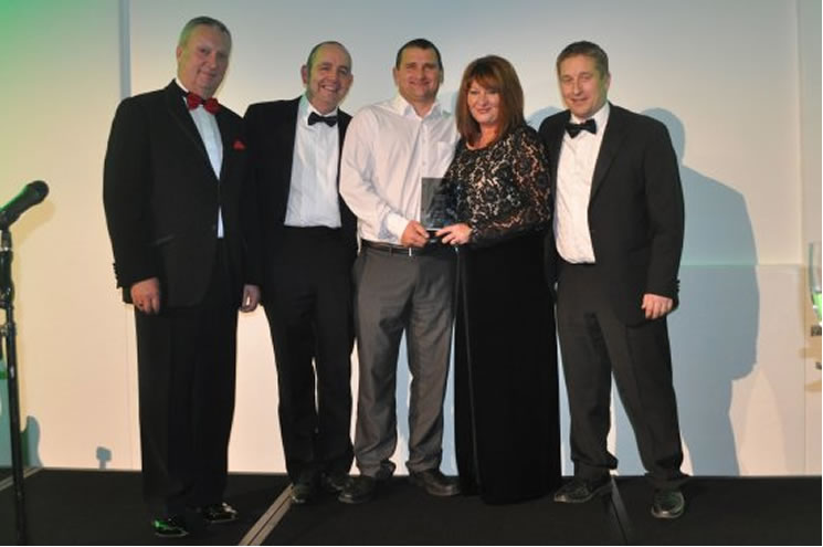 The Northumberland County Council procurement team and Daniel O'Connor from Warp-It receive a Society Of Procurement Officers Award.