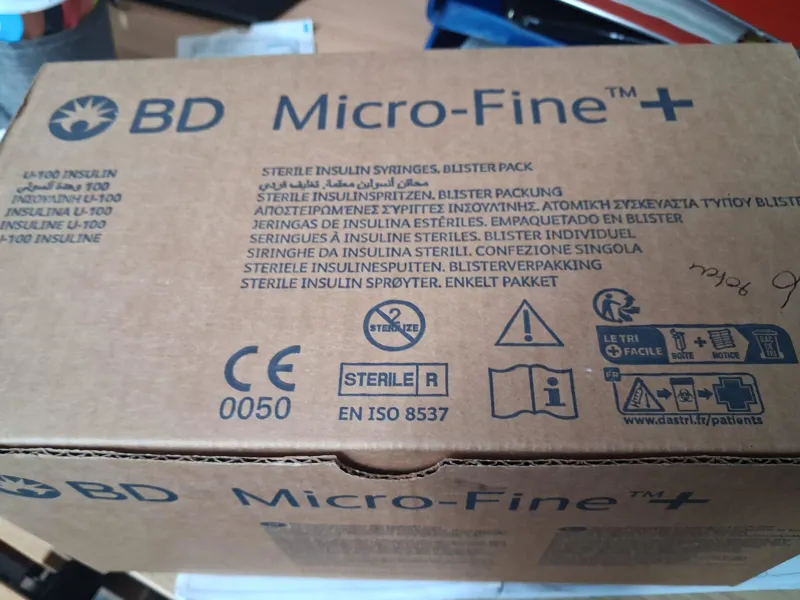 BD Micro-Fine+ U-100 Insulin Syringes 0.5ml 30G x 8mm Box of 200
