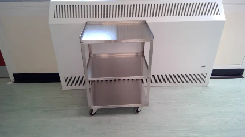 Mobile Laboratory or Medical Equipment Cart with Shelving