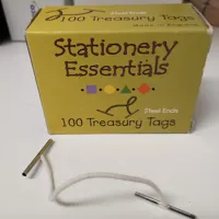 100 Treasury Tags with Steel Ends