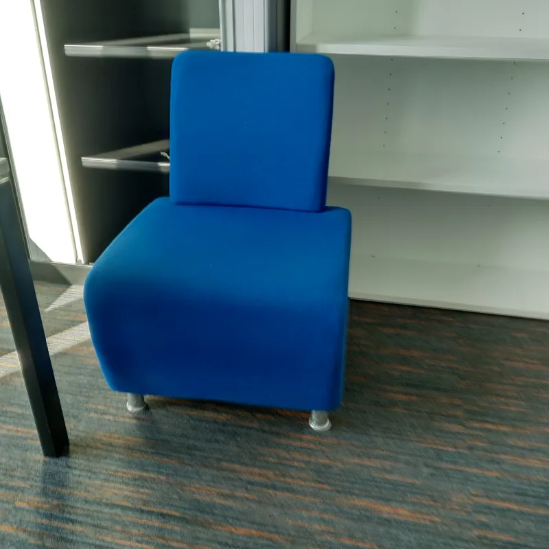 Blue Modular Seating Unit with Backrest