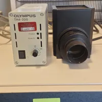 Olympus SZ61 Microscope with TH4-200 light supply and camera