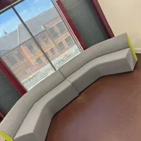 Grey Curved Reception/Waiting Room Seating Unit
