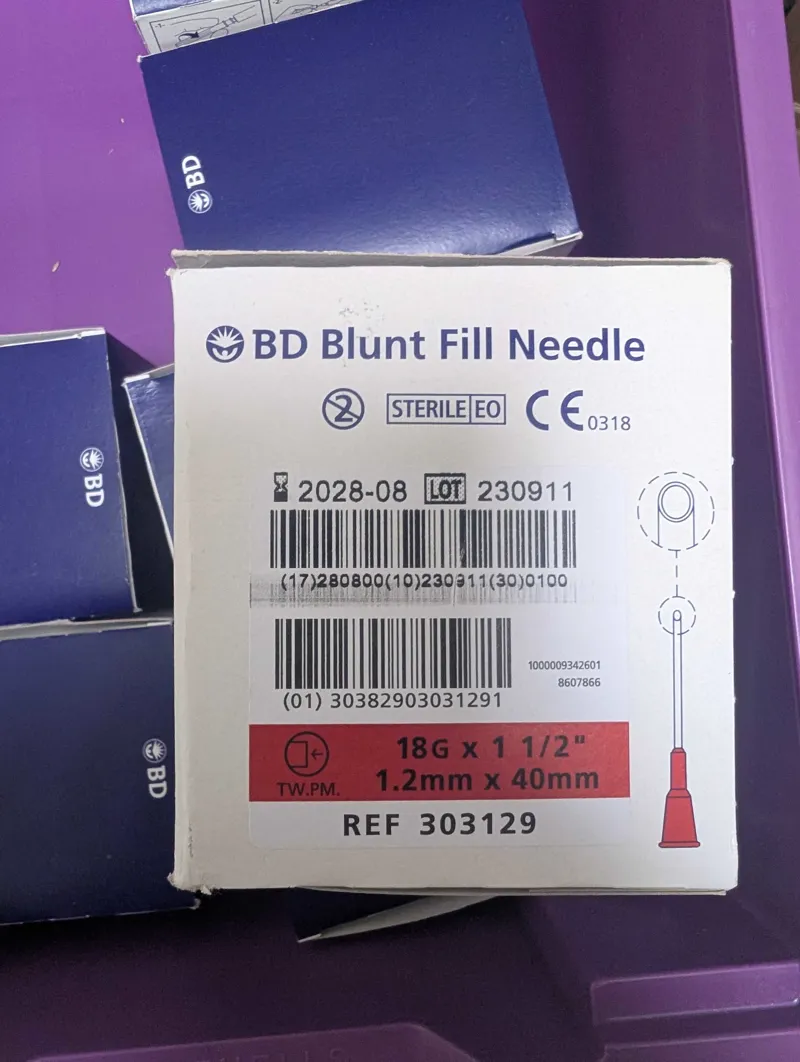 BD Blunt Fill Needle 18G x 1.5" Sterile Medical Supplies