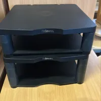 Fellowes Monitor Riser Stand - 2 Tier Black Desktop Organizer