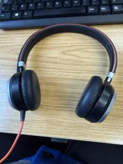 Over-Ear Headphones with Red Cable