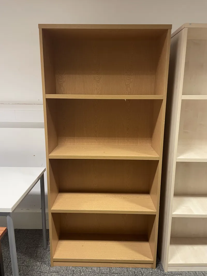 Oak Effect 4-Shelf Bookcase/Storage Unit