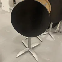 Round Bistro/Café Table with Black Top and Metal Base