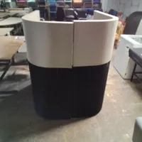 Curved Reception/Waiting Area Booth - Two Seat Unit