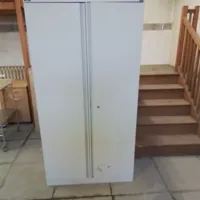 White Storage Cabinet with Shelving - 2 Door Metal Unit