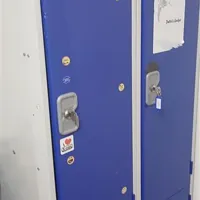 Blue Metal Lockers - Pair of Personnel Storage Units