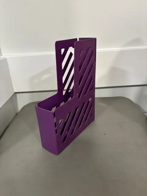 Purple Magazine/Document Holder with Diagonal Slot Design