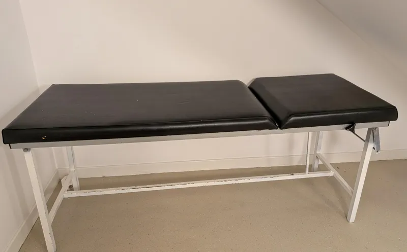 Medical Examination Couch with Black Upholstery