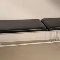 Medical Examination Couch with Black Upholstery