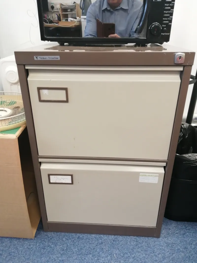 2 drawer metal filing cabinet
