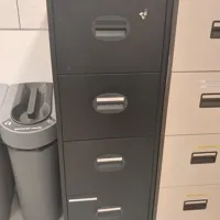 Grey Metal 5-Drawer Filing Cabinet