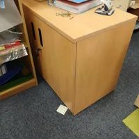 Wooden Storage Cabinet with Shelving Unit
