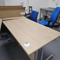 Light Oak Desk with Cable Management - 1600mm x 800mm
