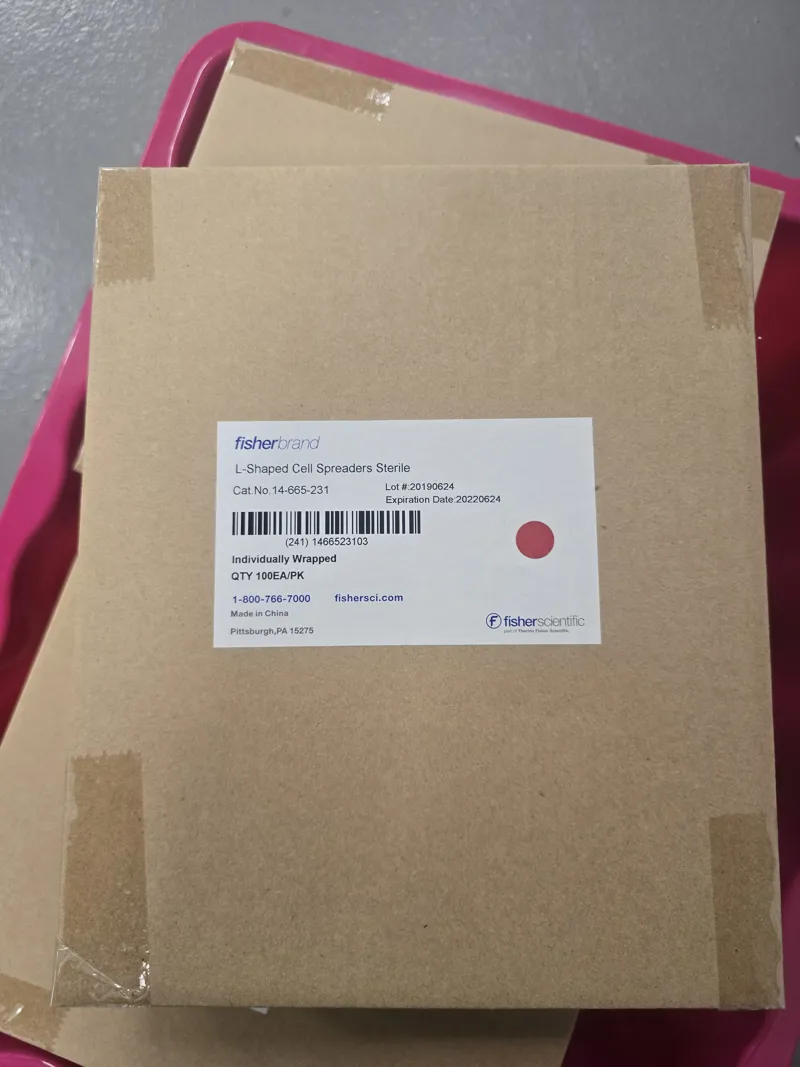 L-Shaped Cell Spreaders Sterile - Box of 100