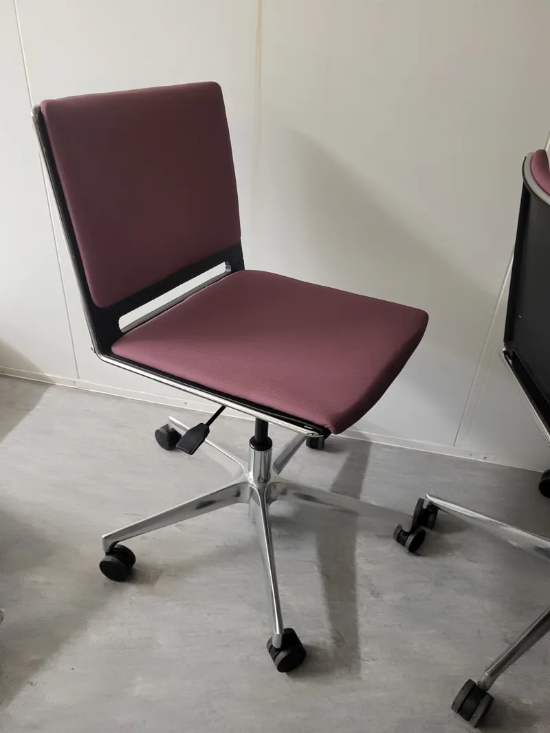 Pink/Purple Office Chair with Black Frame, Adjustable Height, Castors X4