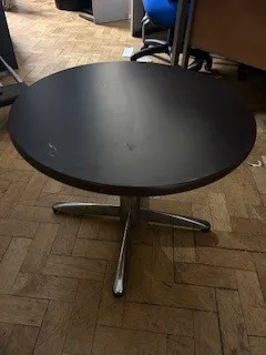 Black Round Pedestal Coffee Table