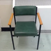 Office Meeting Chair with Green Vinyl