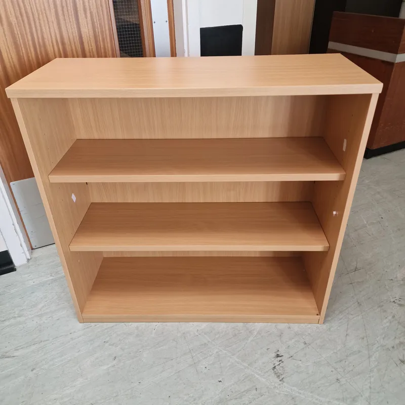Light Oak 2-Shelf Open Bookcase Unit