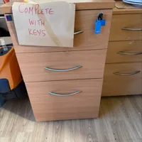 Wooden Storage Cabinet with Drawers - Complete With Keys