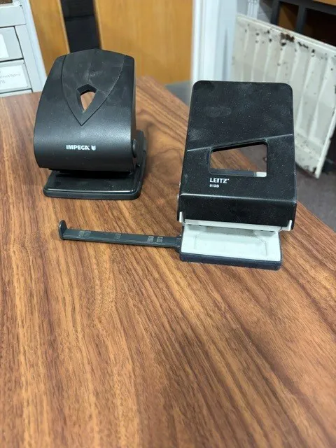 Impega & Leitz 2-Hole Paper Punches - Office Equipment Bundle