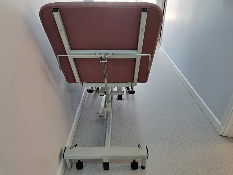 Medical Examination Couch with Backrest - Burgundy
