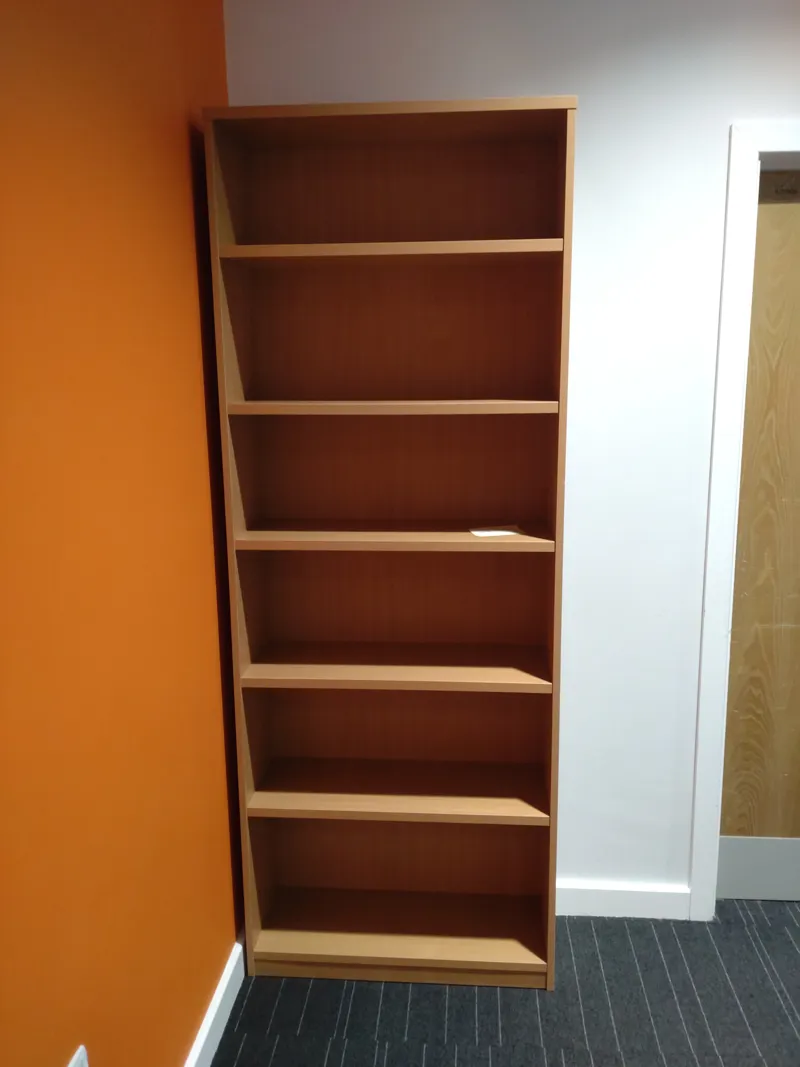 Wooden Bookshelf with 5 Shelves - Light Oak
