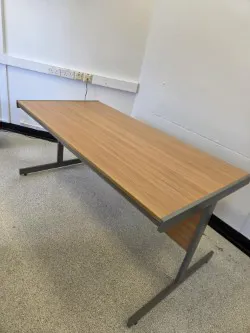 Wooden Meeting/Dining Table with Metal Frame