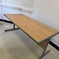 Wooden Meeting/Dining Table with Metal Frame