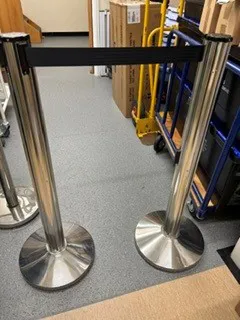 Stainless Steel Queue Barrier System (Pair)