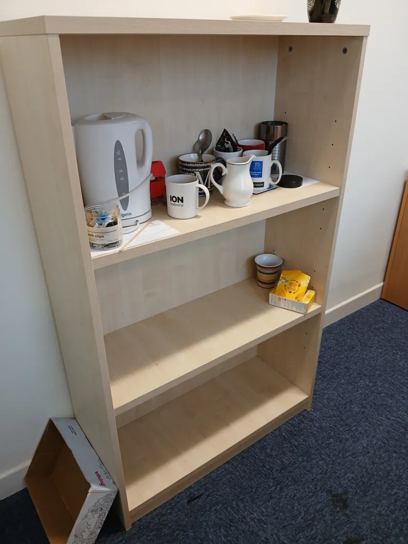 Cream Wooden Storage Shelving Unit/bookcase only