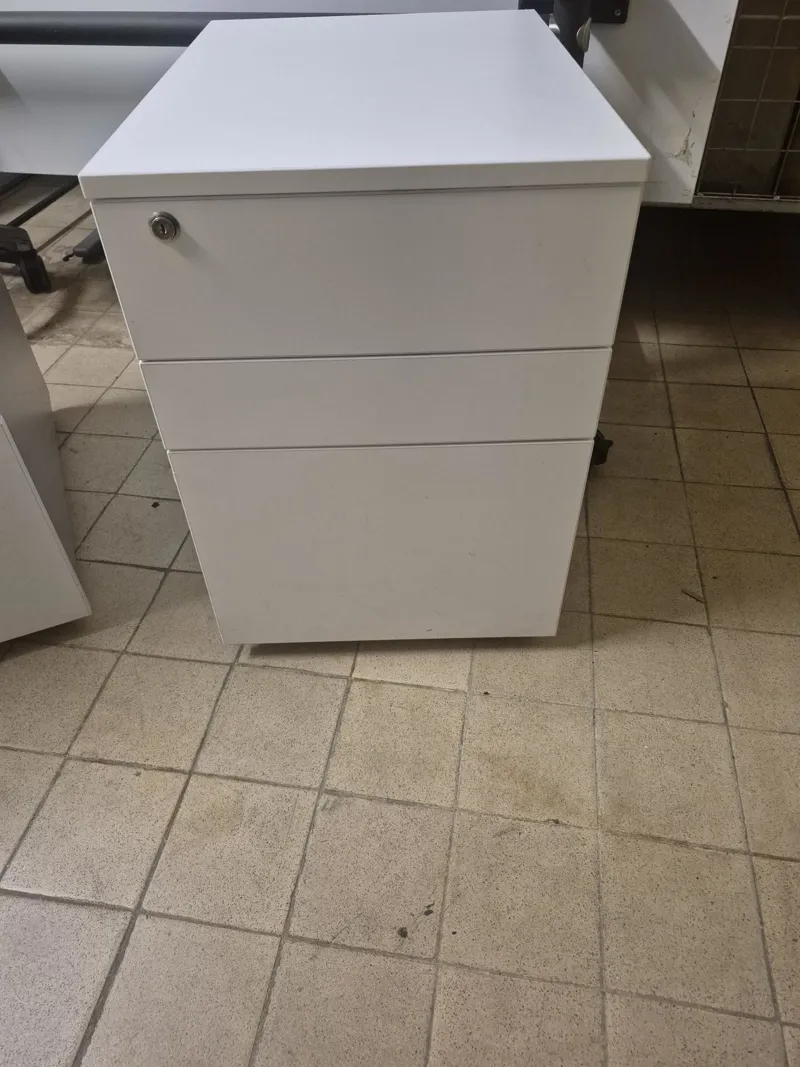 White 3-Drawer Storage Cabinet