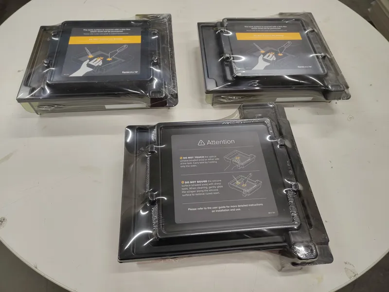 3x Formlabs resin trays for Form 2 SLA 3D printer