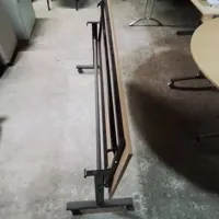 Folding table on wheels