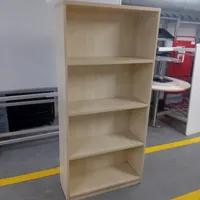 Light Wood Bookcase - 4 Shelf Storage Unit