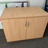 Wooden Storage Cabinet with Adjustable Shelves