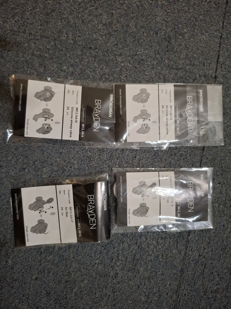 Innosonian Brayden Adult Manikin Silicon Airway Valve Pack of 24 & Air Filters