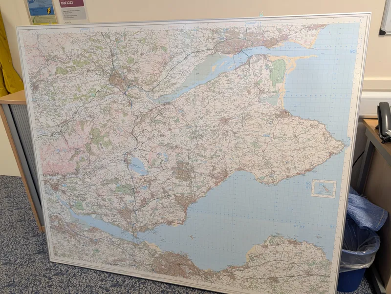 Large Geographic Map of Fife