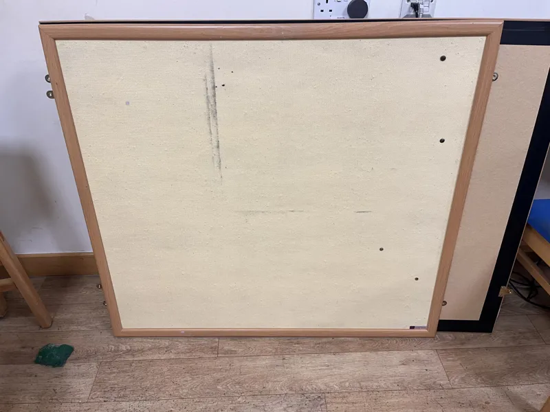 Large Display Board with Wooden Frame