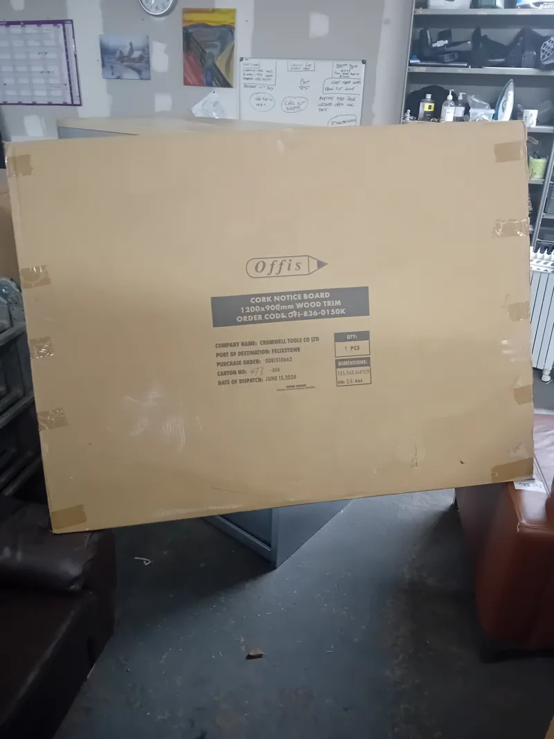 Offis Cork Notice Board with Wood Trim 1200x900mm