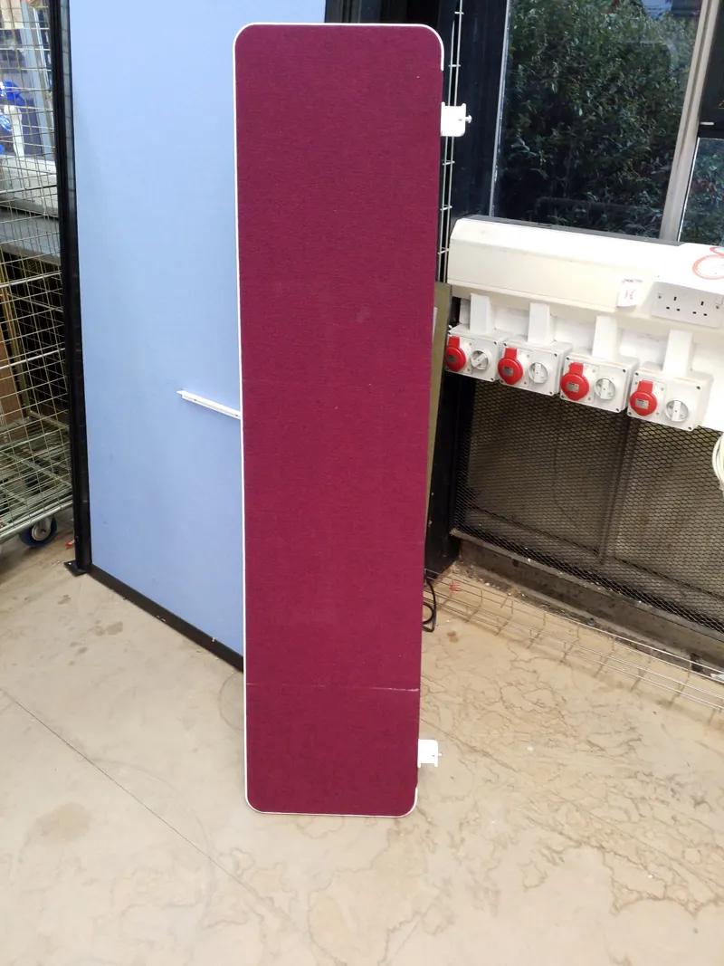 Burgundy and White Acoustic Partition Panel