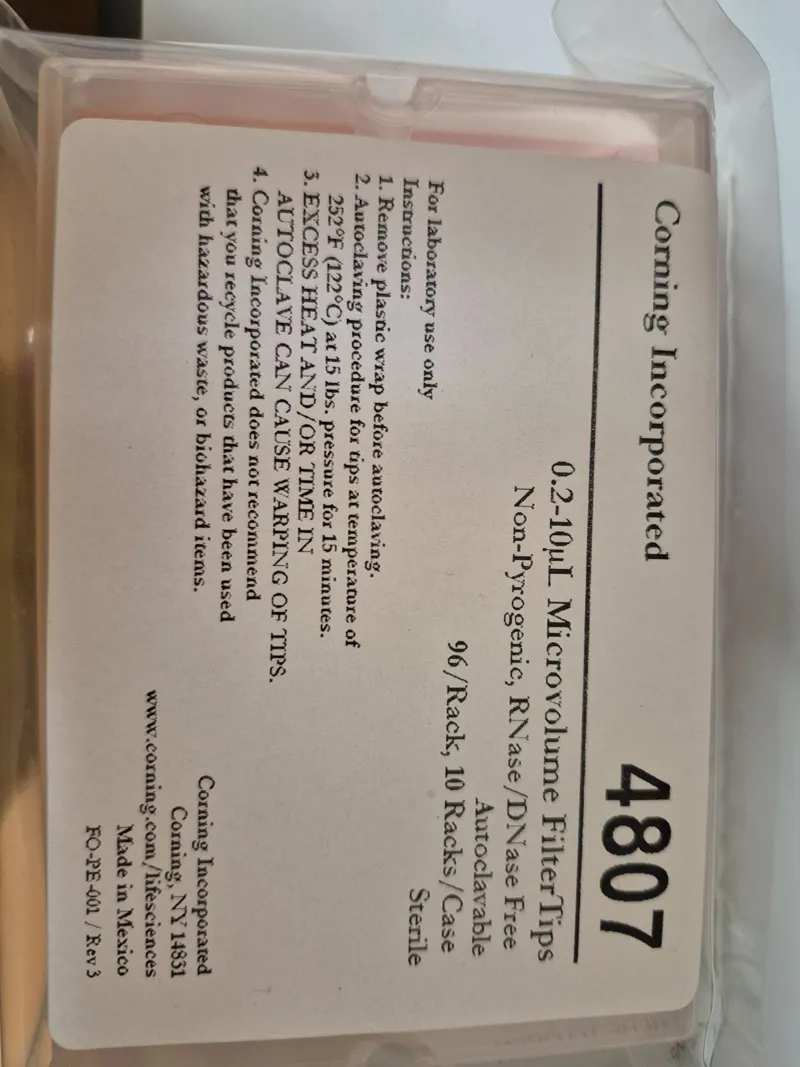 0.2-10µl Microvolume Filter Tip Micropipette