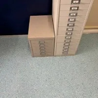 Small metal filing cabinet