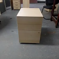 Beige Mobile Pedestal Drawers with Top Cabinet