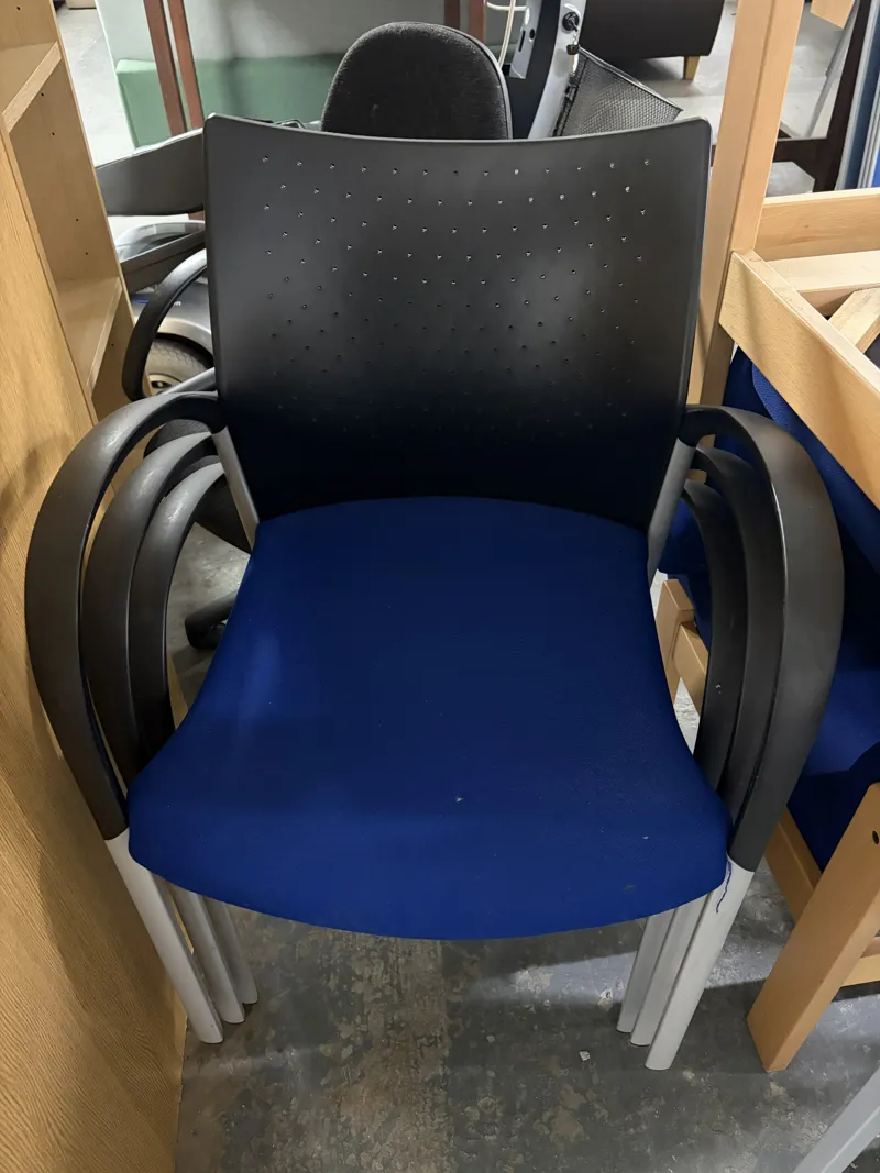 Stacking Chair - Black & Blue